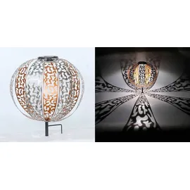 GLOBO Solarleuchte Metall Silberfarben, Led