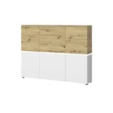 Möbel Kraft Highboard Soft-Close ¦ weiß ¦ Maße (cm): B: 166 H: 132 T: 40.0