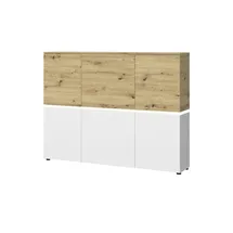 Möbel Kraft Highboard Soft-Close ¦ weiß ¦ Maße (cm): B: 166 H: 132 T: 40.0