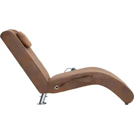 vidaXL Chaiselongue Loungesessel braun