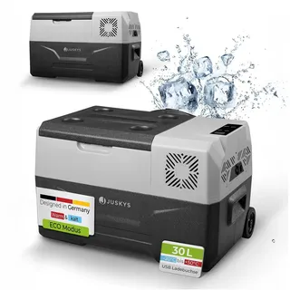 Juskys Kompressor Kühlbox Yukon 30 Liter für Auto, Lkw, Camping - 12/24/230 V Kompressorkühlbox