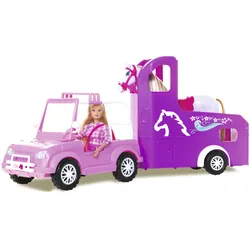 Simba - Steffi Love - Jeep mit Pferdeanhänger