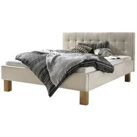 Hasena Polsterbett Noemi, Farbe: Eiche bright, geölt, Bezugsfarbe: Pepe beige, verschiedene Größen