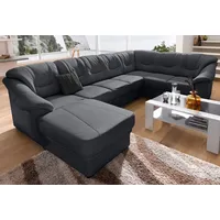 sit&more Wohnlandschaft Savona U-Form, B: 320 cm, optional Bettfunktion, Federkern schwarz