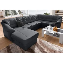 sit&more Wohnlandschaft Savona U-Form, B: 320 cm, optional Bettfunktion, Federkern schwarz