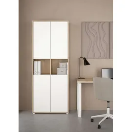 INOSIGN Aktenschrank »Sign Aktenregal, Bücherregal, Standregal,«, Merkzweckschrank, 2 Fächer, 4 Einlegeböden, Breite/Höhe 80/200 cm, weiß