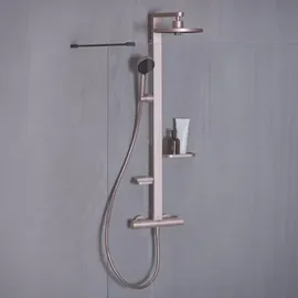 Ideal Standard Duschsystem Alu+ Aufputz mit Thermostat Rosé BD583RO