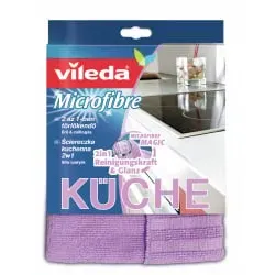 Vileda Microfaser Küchentuch 2in1 126585 , 1 Packung = 1 Tuch