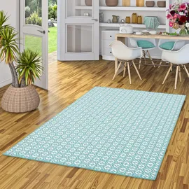 Snapstyle Pergamon In- und Outdoor Teppich Beidseitig Cape Cod Türkis Textil, 200x300 cm, Teppiche , Böden, Teppiche, Outdoorteppiche