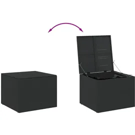vidaXL Gartentruhe Schwarz 291L Poly Rattan