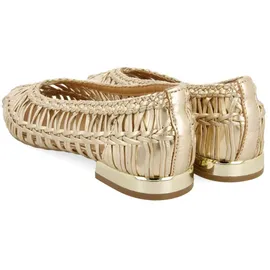 Gioseppo Mary-Jane Ballerinas aus geflochtenem Leder, Platinfarben, 36 EU