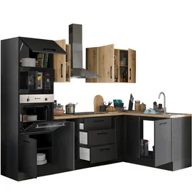 BASIC by Balculina Winkelküche Turin L-Form 270 cm schwarz