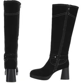 Ital-Design High-Heel-Stiefel Damen Schwarz 37