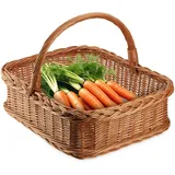 Kadax Weidentablett mit Tragegriff Picknickkorb Aufbewahrungskorb 0 x 0 x 0 cm braun