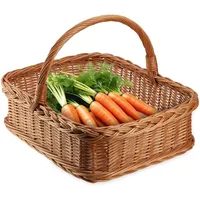 Kadax Weidentablett mit Tragegriff Picknickkorb Aufbewahrungskorb 0 x 0 x 0 cm braun