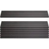MCW WPC Sichtschutzlatten Savoie 90 x 16 cm Anthrazit 7 St.