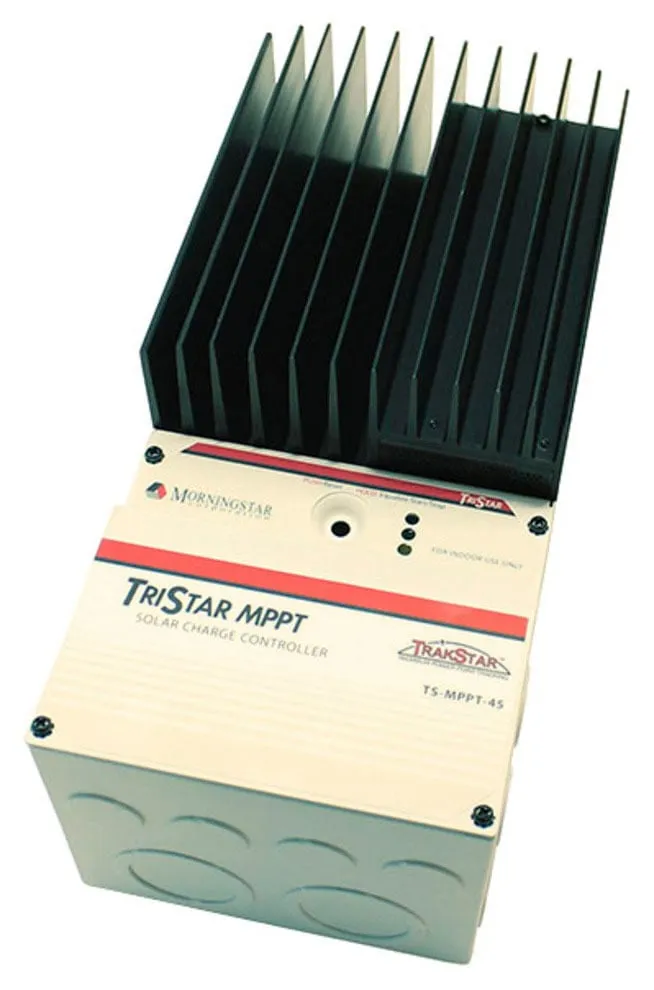 MORNINGSTAR Solarladeregler "Morningstar TS-MPPT-45" Spannungsregler Leistung maximal in Watt: 600 1200 2400 schwarz-weiß (weiß, schwarz) Solartechnik