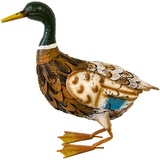 Lemodo Dekofigur Ente, 45 cm hoch, Metallfigur, Gartenvogel, Gartendeko