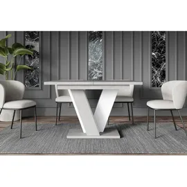 altdecor Esstisch 120 - 160 x 80 x 75 cm grau/weiß