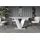 altdecor Esstisch 120 - 160 x 80 x 75 cm grau/weiß