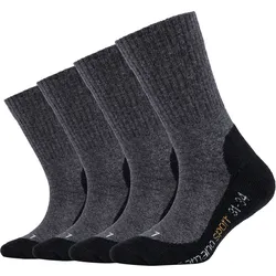 Funktionssocken CAMANO "function", Kinder, Gr. 31-34, grau (anthrazit, meliert), Materialmix, metallisierte Fasern, normal, Socken Sportsocken, mit verstärkten Belastungszonen an Ferse und Spitze