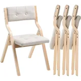 Vevor Klappstuhl Gartenstuhl 4 St. 180 kg belastbar 0 x 0 x 0 cm Beige/Weiß