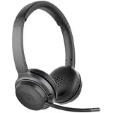 Callstel Profi-Stereo-Headset mit Bluetooth 5, 18-Std.-Akku, 30 m Reichweite