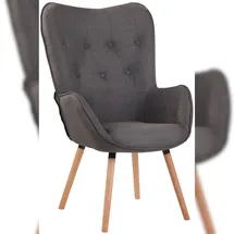 CLP Lounger Ashford Stoff dunkelgrau/natura