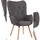 CLP Lounger Ashford Stoff dunkelgrau/natura