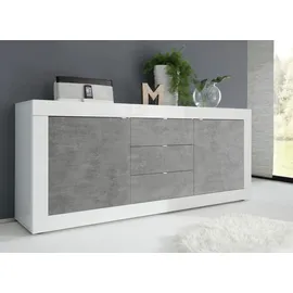 Home Affaire Basic 210 x 86 x 43 cm Weiß / Grau