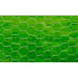 vidaXL Drahtzaun für Hühner Verzinkter Stahl 25x1 m Silbern