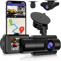 Avylet 5K 3-Kanal-Dashcam Auto Wi-Fi,GPS,3lens 4K+1080P+1080P Vorne Hinten Innen Autokamera mit 3-Zoll-IPS-Bildschirm,IR-Nachtsicht,24h Puffer Parkmodus Dash Cam,unterstützt max. 512 GB