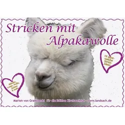 Stricken mit Alpakawolle