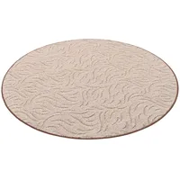 Snapstyle Konturenschnitt Hochflor Teppich Frieda Braun 133cm Rund