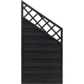 Andrewex Sichtschutzzaun-Element Country Anthrazit lasiert 180 x 120/90 cm