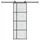 vidaXL Schiebetür mit Beschlag 76x205 cm ESG-Glas & Aluminium