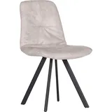 GUTMANN FACTORY Stuhl GUTMANN FACTORY, beige (beige, schwarz), 2 Stk., Veloursstoff uni, Polyester, Stühle, Stuhl