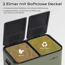 MAXCRAFT Mülleimer 60 l Grün