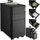 Tectake Aktenrollschrank 30 x 50 x 59,5 cm Schwarz