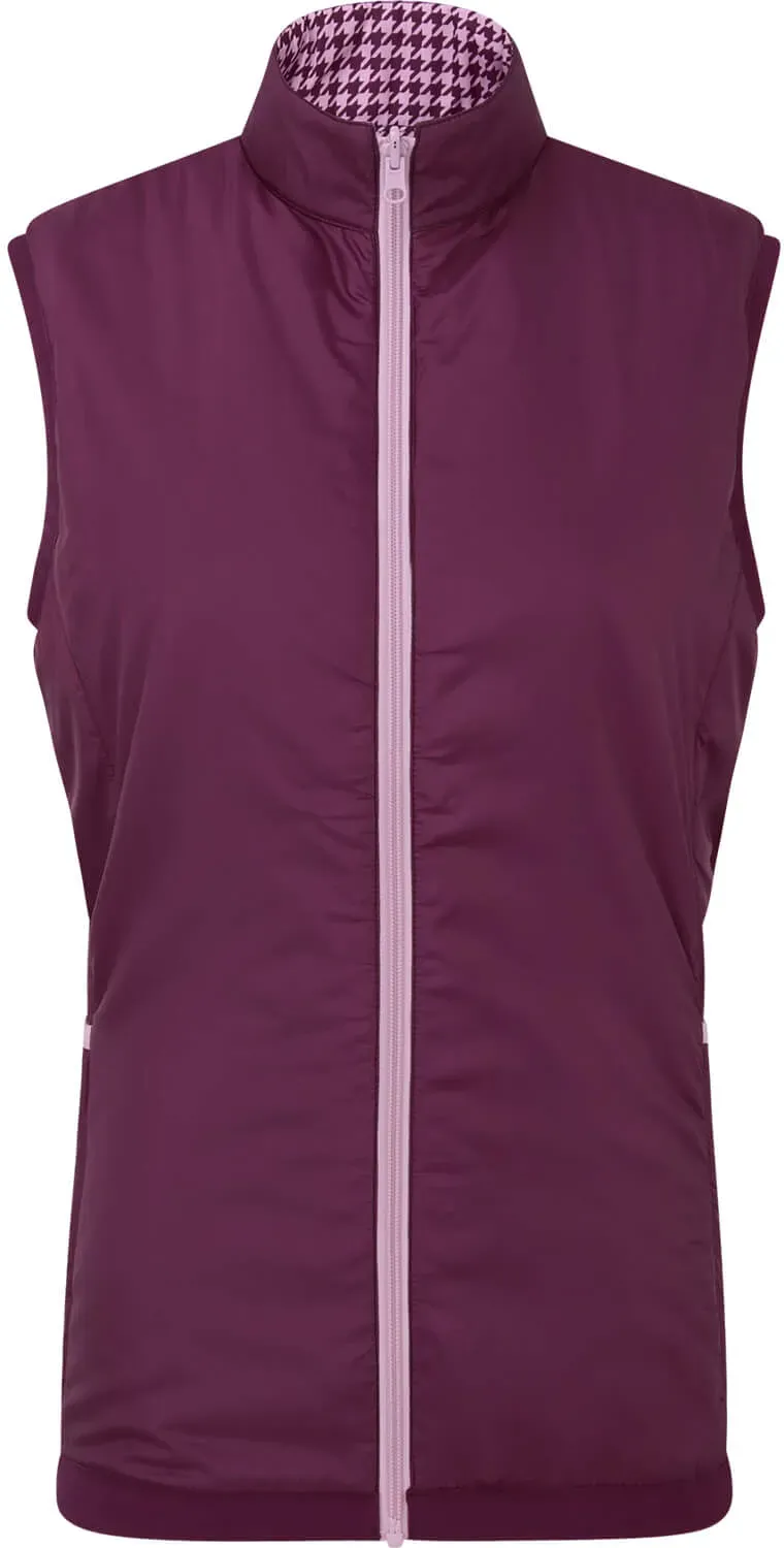FootJoy Weste Insulated Reversible, weinrot/pink