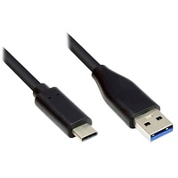 Good Connections Anschlusskabel 0,5m USB 3.0 USB-C zu USB 3.0 A schwarz