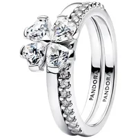 Pandora 194507C01 Damen-Silberring Funkelnder Glücksklee, 50/15,9