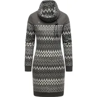 Ragwear Kleid Minikleid Zig Zag Grau/Schwarz/Weiß 36