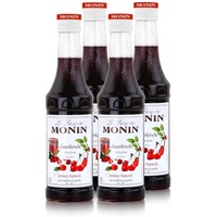 Monin Sauerkirsche Sirup 250 ml - Für Cocktail und Kaffee (4er Pack)