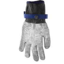 HENDI Austernhandschuh (M), 2 Handschuhen: HPPE-Innenhandschuh und dem Außenhandschuh aus Edelstahl, Schutzhandschuhe, Schnittschutzhandschuh, 305mm