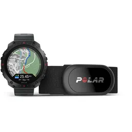 Polar Grit X2 Pro Night Black Bundle + H10 Herzfrequenz-Sensor