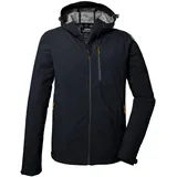 KILLTEC Herren Softshelljacke/Outdoorjacke mit Kapuze KOS 259 MN SFTSHLL JCKT, schwarz blau, M