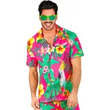 w widmann milano party fashion - Sommerhemd für Herren, Kurzarm, Hawaiihemd für Karneval, Festival, Urlaub