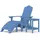 vidaXL Adirondack-Gartenstühle mit Hocker & Tisch HDPE 73 x 83 x 46 92 cm aquamarin