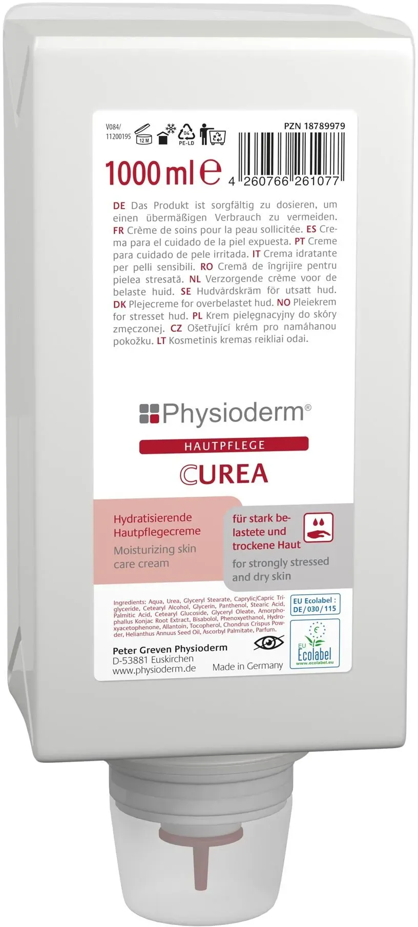 Physioderm Curea Hautpflegecreme 6 x 1 l Varioflasche